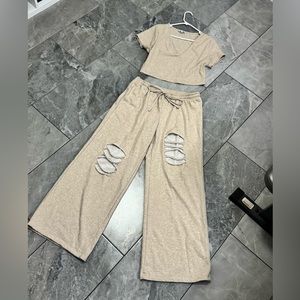 Cream two piece set
